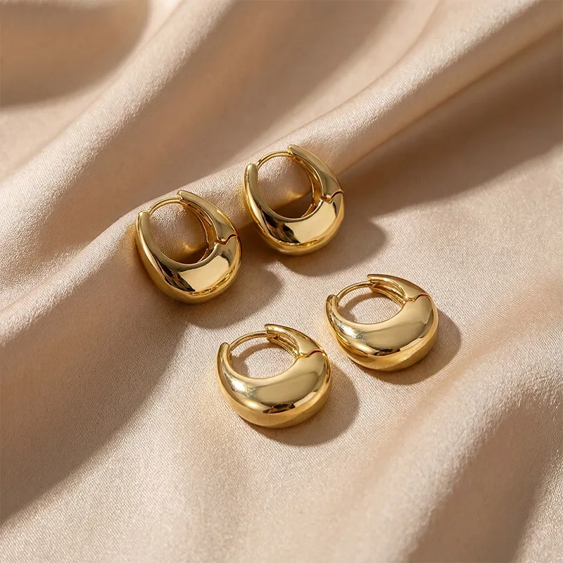 French earrings with a light luxury and high-end temperament, copper ear buckles, and women's earrings