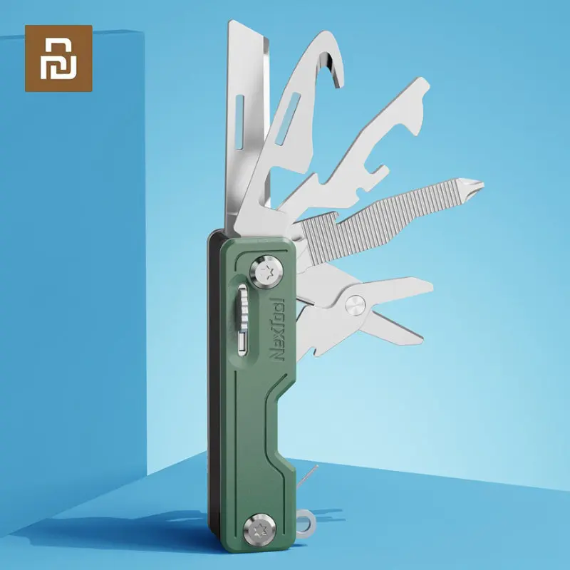 Youpin Nextool 10 In 1 Multifunction Unpack Knife Scissor Screwdriver Folding Fruit Camp Tool Outdoor Survive Clip Sharp Cutter