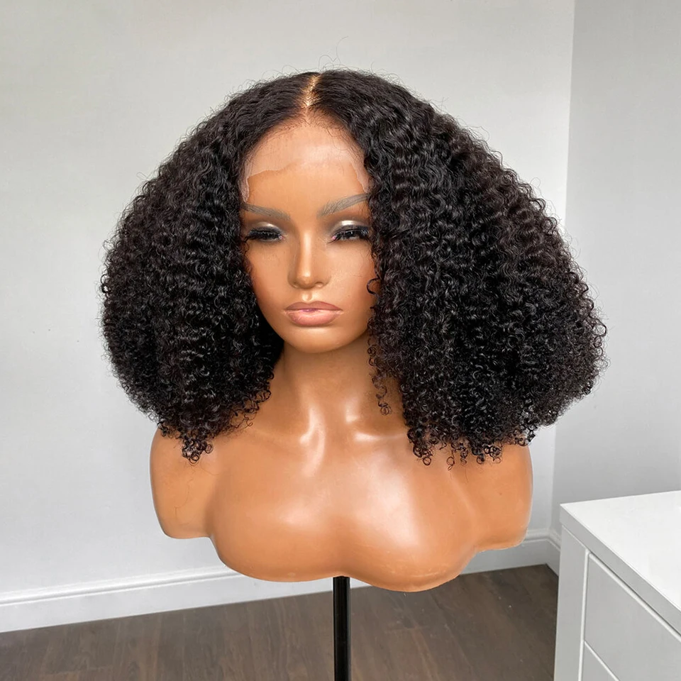 

13x4 Lace Frontal Wig Curly Human Hair Wigs For Women 4*4 Lace Closure Wig 4B 4C Afro Kinky Curly Lace Front Wig Bleach Knots