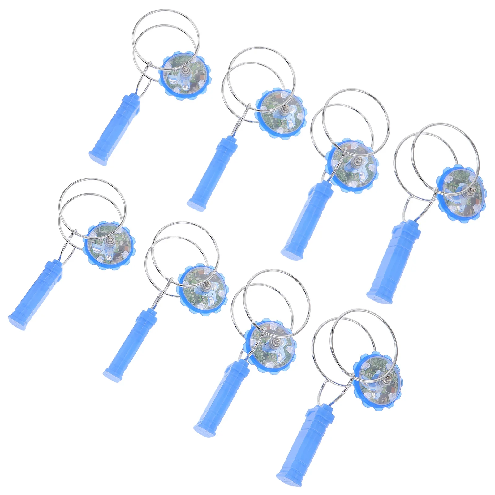 8 pezzi illuminano trottole blu rotazione manuale bagliore nel buio bomboniere per bambini compleanno bomboniere riempitivi novità carnevale