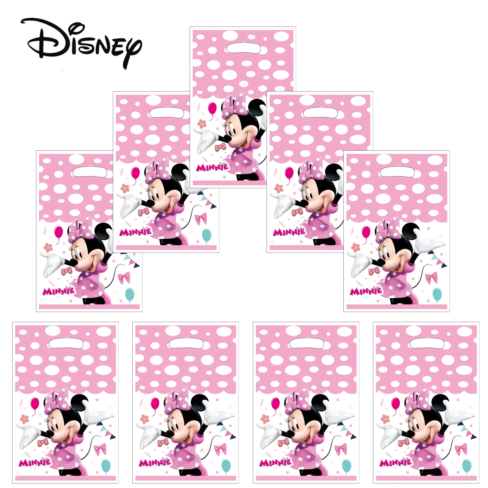 30 Uds. Bolsas de regalo para fiesta de cumpleaños de Minnie de Disney, bolsas de dulces de Minnie, bolsas de Minnie Goody, decoraciones de suministros para fiesta de cumpleaños de Minnie, Mi
