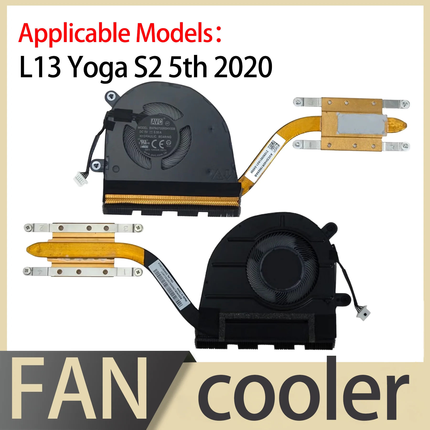 Suitable for Lenovo ThinkPad L13 Yoga S2 5th 2020 Fan Cooling Module Integrated Graphics Fan 5H40S72915