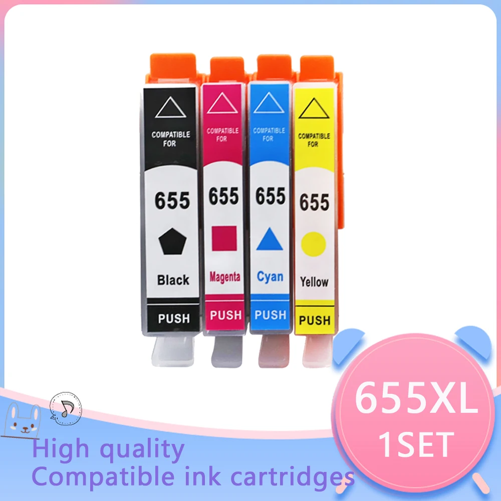 Compatible HP 655 655XL Ink Cartridge 655XL HP655  Replacement for HP655 Deskjet 3525 5525 4615 4625 4525 6520 6525 6625 Printer