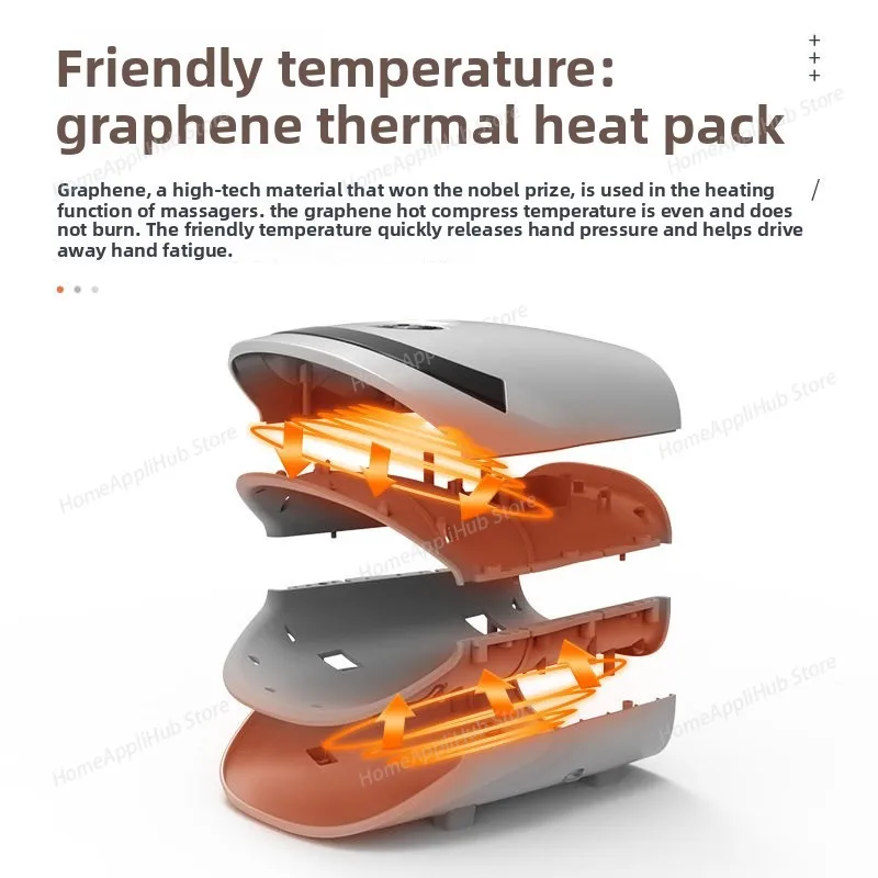 Electric Smart Air Pressure Hand Massager Palm Acupoint Compression Hot Compress Vibrated Massage Wrist Fingers Spa Relax Muscle