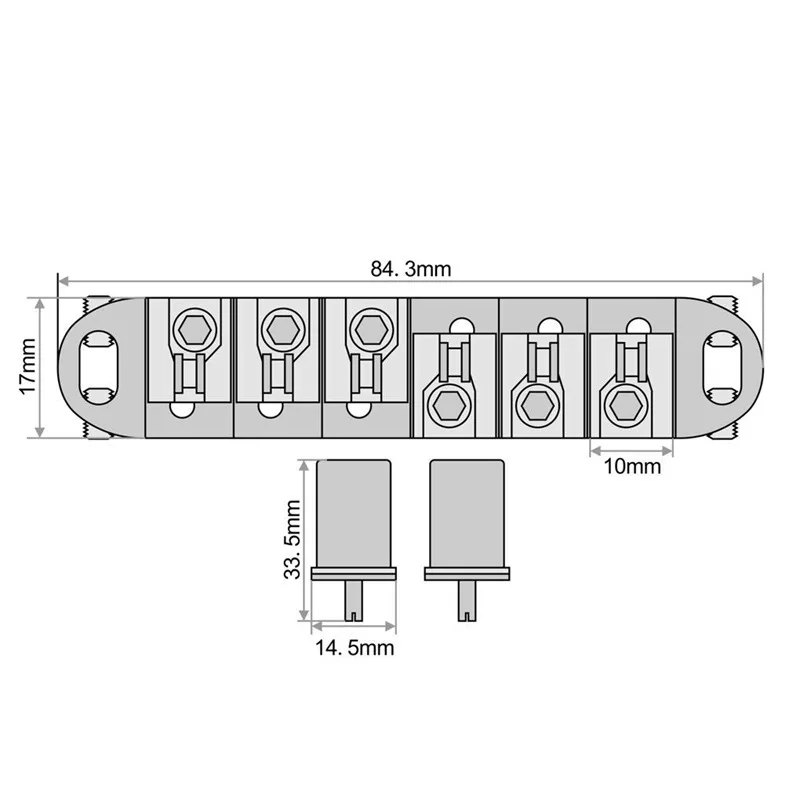 크롬 금속 도금 롤러 안장 튜닝-O-Matic 브릿지, 레스 폴 스타일 일렉트릭 기타 교체