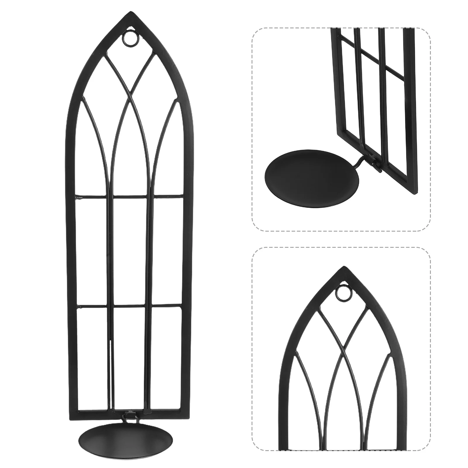 

Simple Iron Wall-Mounted For Home Decor Easy To Clean Wall Stand Vintage Style Metal Sconce Candlestick Holder