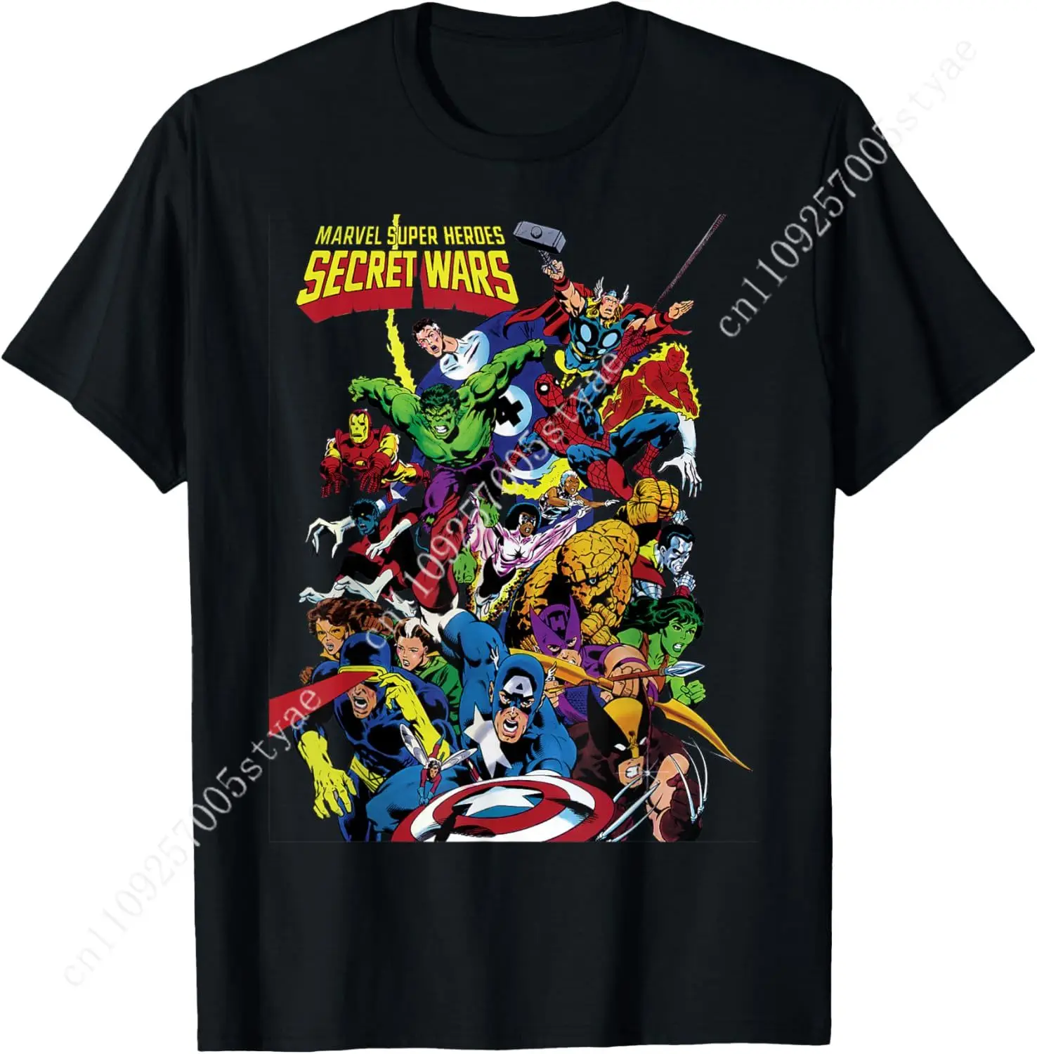 

Marvel Exclusive Secret Wars Franchise Hero Collage T-Shirt Cosplay