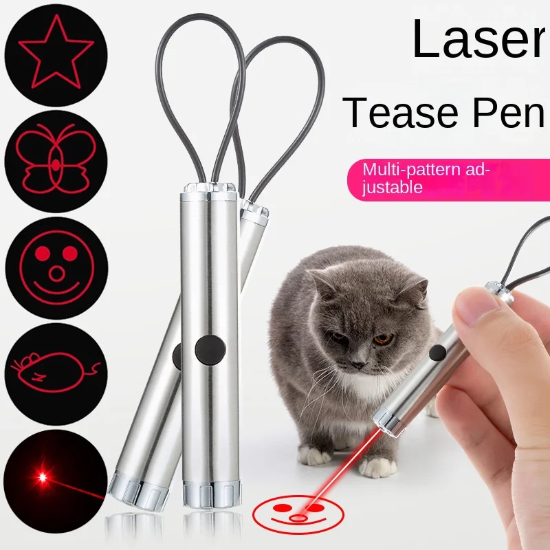 

New cat toy keychain laser pattern cat teaser pen pet supplies cat teaser stick remote control ball pet toys pet products