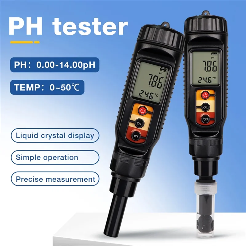 

A66F-Food Grade PH Meter Soil Dough PH/Temperature Detector For Meat Cheese Bread Analyzer Meter