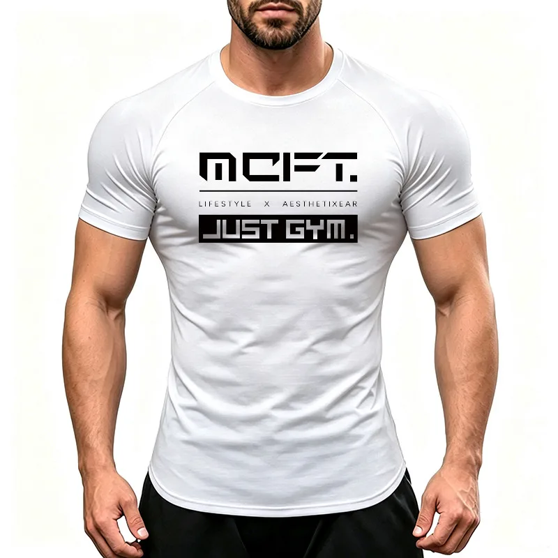 Men's Quick Dry Running T-Shirts Short Sleeve Raglan Gym Workout Top Moisture Wicking Lightweight Athletic Fitness Tee Shirt