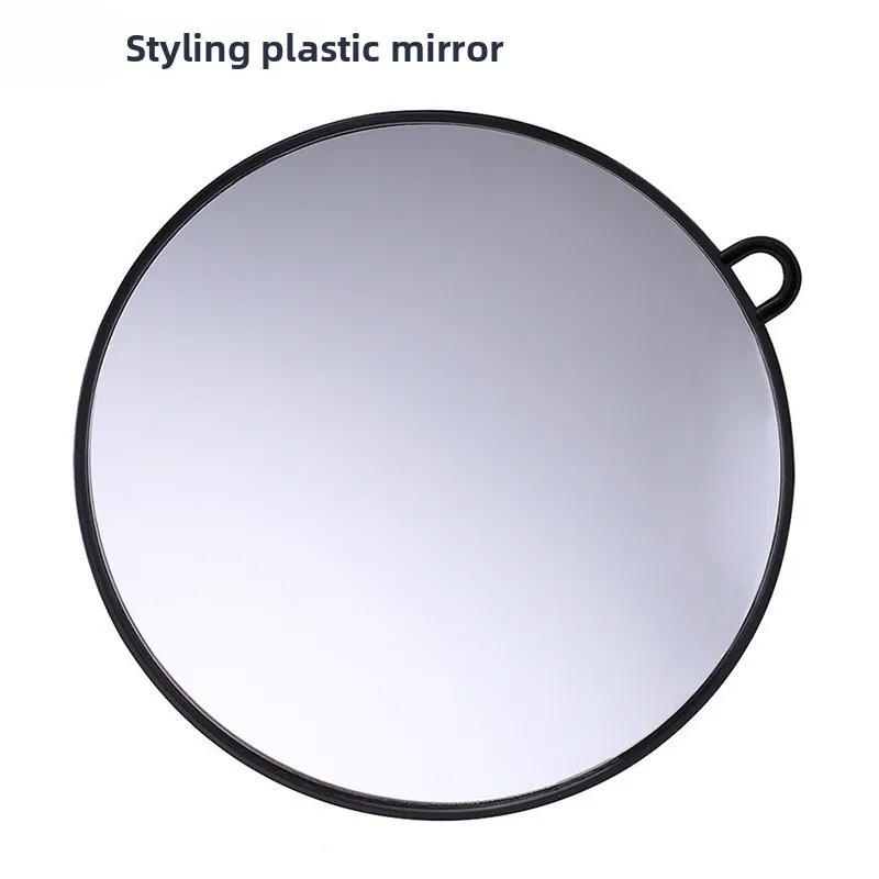 Espelho de maquiagem de plástico elegante HD alça redonda gancho espelho salão de beleza para casa