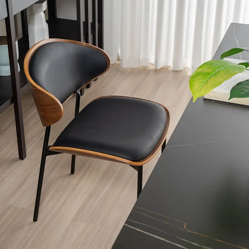 Leather Comfortable Chairs Wood Unique Luxury Dining Room Chairs Minimalist Designer Sillas De Comedor Dining Table Furniture