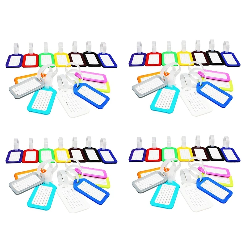 A71Z 40 Travel Luggage Bag Tag Plastic Suitcase Baggage Office Name Address ID Label image 5