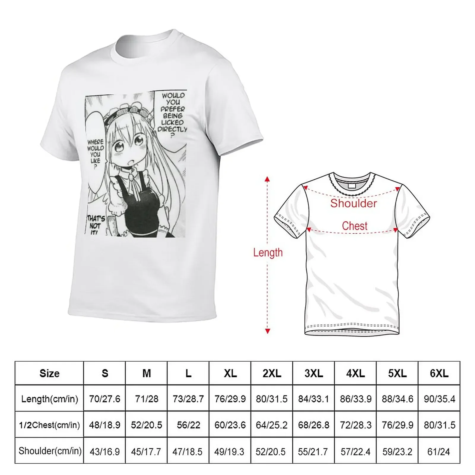 Miss Kobayashi's Dragon Maid - You you prefer being licked directly? T-Shirt anime clothes customs t shirt for men