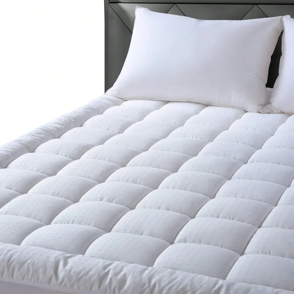 Full Size Mattress Pad Pillow Top Mattress Cover Quilted Fitted Mattress Protector Cotton 821 Deep Pocket Cooling Topper 54x75 I