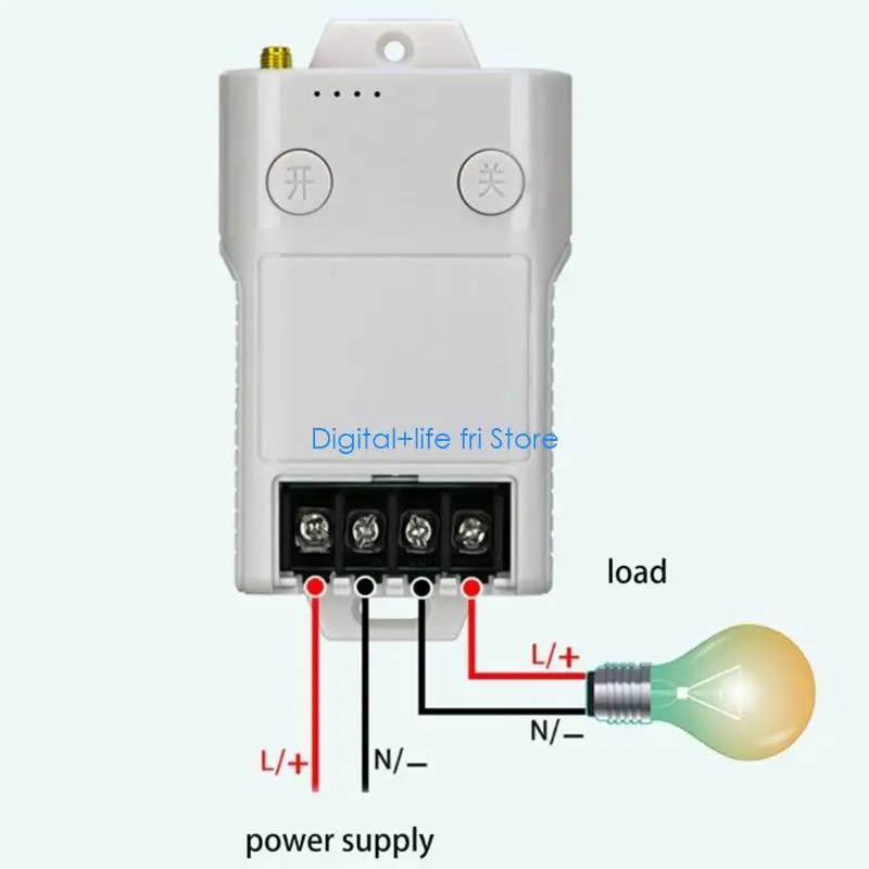 E06D 3000M Long Distance Wireless Remote Control Switch for High-power Water Motor Lighting Electrical Equipment