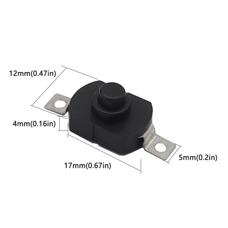 【30-10PCS】Flashlight Switch Self Locking Patch Type Push Button Switch Small Switches
