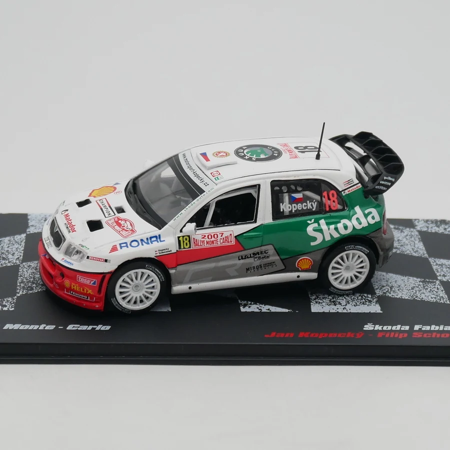 Ixo 1:43 Skoda Fabia WRC 2007 Jan Kopecky Diecast Car Model Metal Toy Car