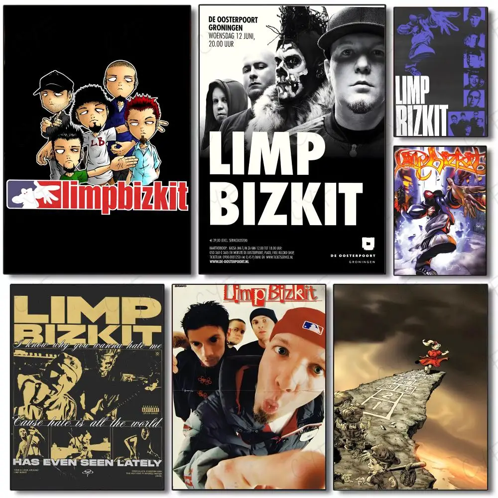 Band Rock L-Limp Bizkit Poster Painting Wall Art Mural for Living Room Home Decor and Gifts