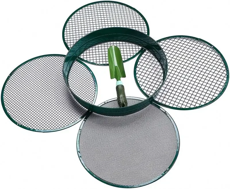 Yellow Garden Sieve Portable Sieve Compost Soil Plastic Sand Mesh Household Gardening Tools