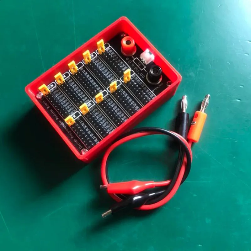 10-Dial Programmable Resistance Box 0-999999999.9Ohm 0.1Ohm Step 1GOhm Adjustable Resistor Substitution Box Lab Teaching