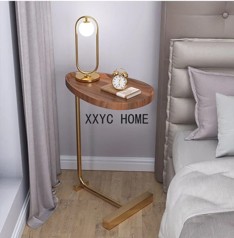 

Sofa Tray 63cm High Side Table Couches and Bed Snack Table for Living Room Bedroom Small End Table with Metal Frames