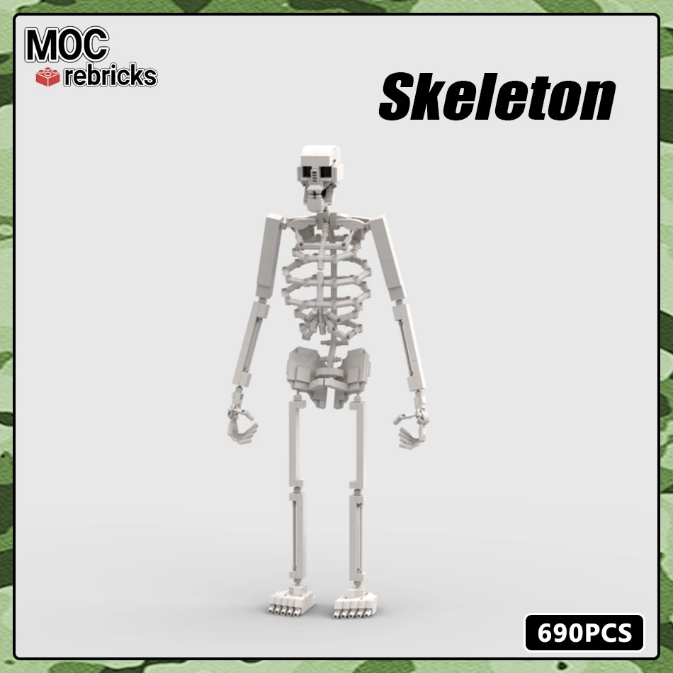 Creative Series MOC Set Building Blocks Human Skeleton DIY Bricks Toys Science Educational Model Children's Holiday Gift