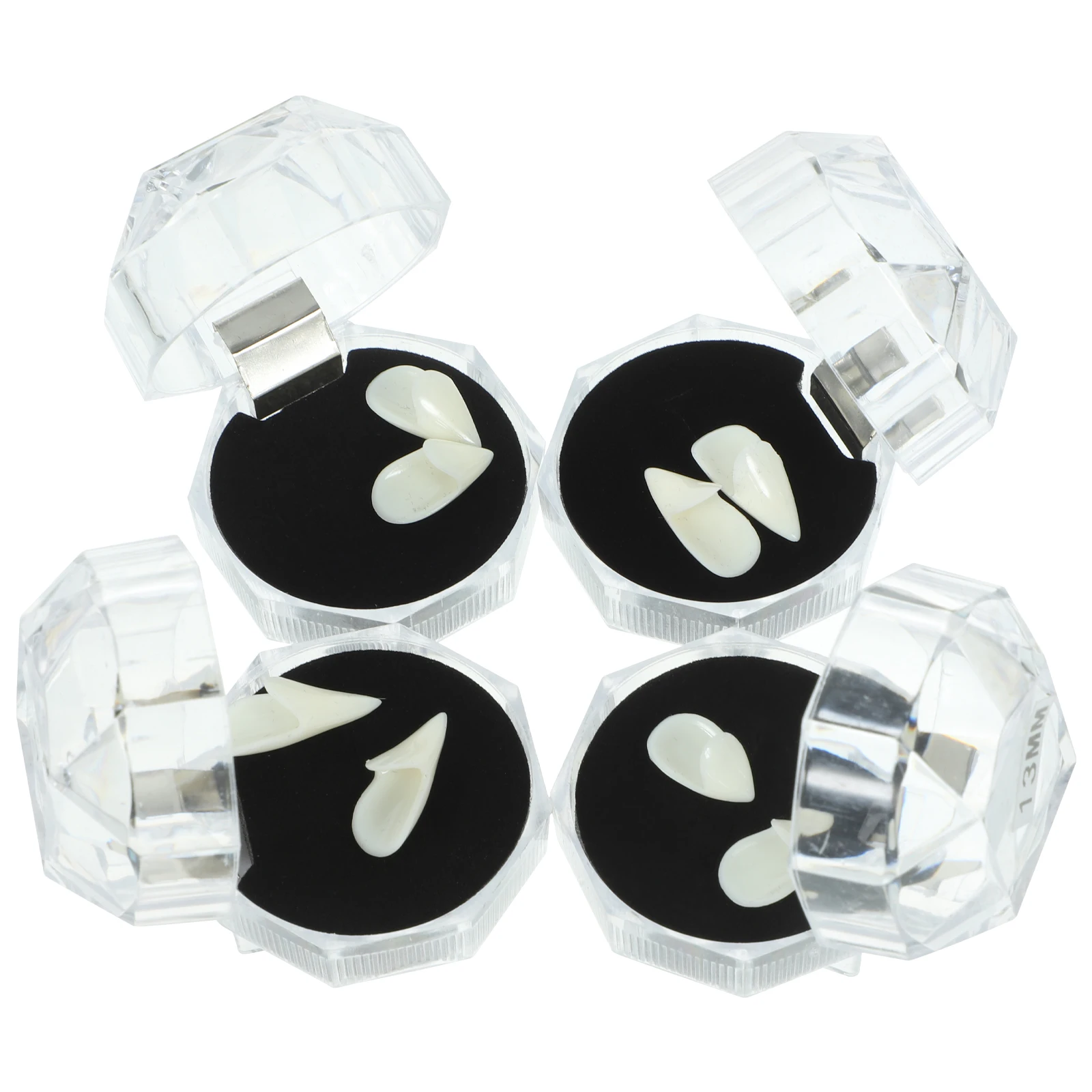 

Halloween Fangs Vampire Teeth Dentures 13Mm 15Mm 17Mm 19Mm Realistic Costume Party Props Cosplay Unisex Creature