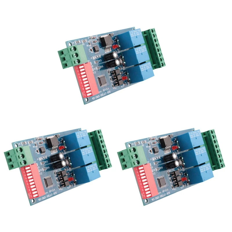 

3X 3CH DMX 512 RELAY OUTPUT , LED Dmx512 Controller Board, LED DMX512 Decoder,Relay Switch Controller