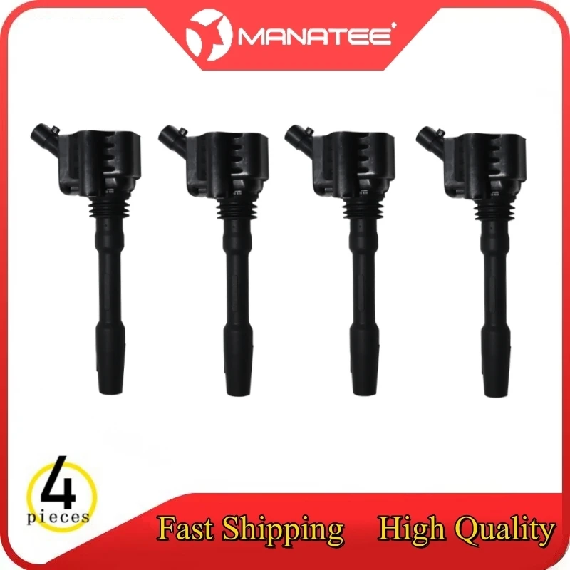 4 PCS Auto Ignition Coil For FIAT GAC /OTTIMO 1.4 T 2014 VIAGGIO 1.4 T 2012- For JEEP RENEGADE BU 1.4 T 2016 55254682 55236081