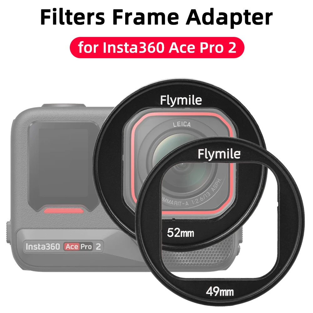 

Filter Frame Holder Adapter for Insta360 Ace Pro 2 Filter Holder Metal Protective Filter Frame 49mm & 52mm Accessories