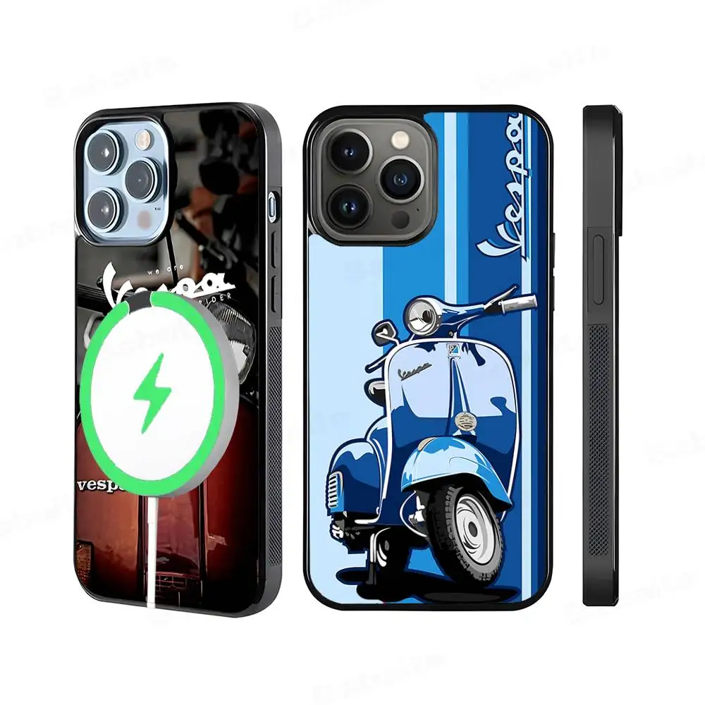 

Vespa Scooter For Magsafe Magnetic Case For IPhone 17 Air 16 15 14 13 12 11 Pro Max Plus Wireless Charging