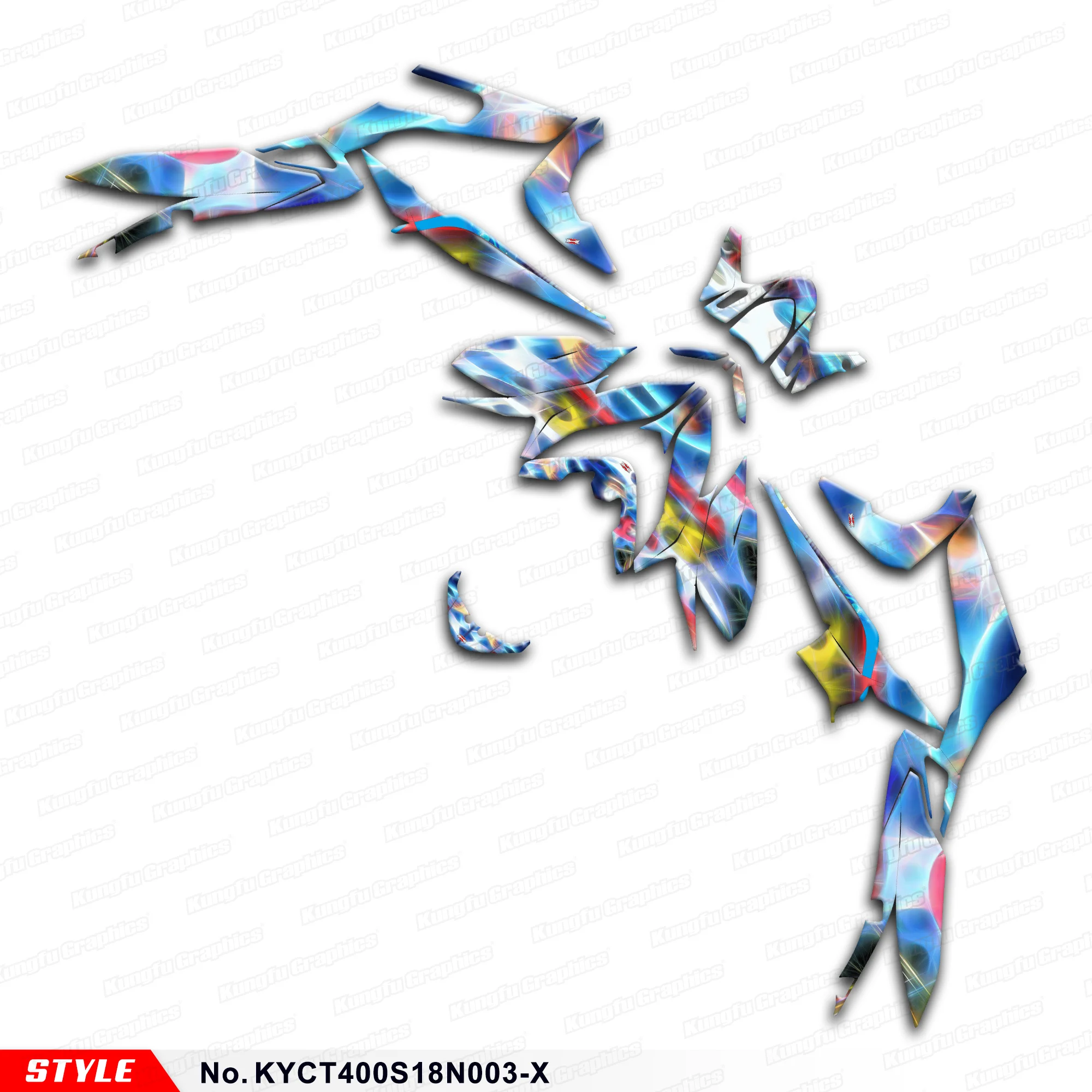 

Набор наклеек для мотоцикла JY RACING для KYMCO XCITING S 400 2018 2019 2020, KYCT400S18N003-X