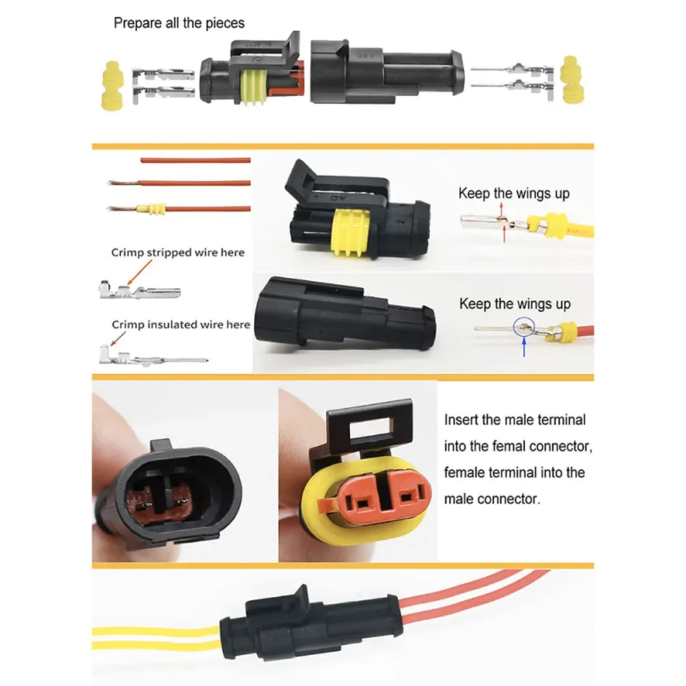 Waterproof Connectors Kit Automotive Wire Quick Connector Electrical In Car Wiring Auto Seal Socket 1 2 3 4 5 6 Pin Plug Kit Way