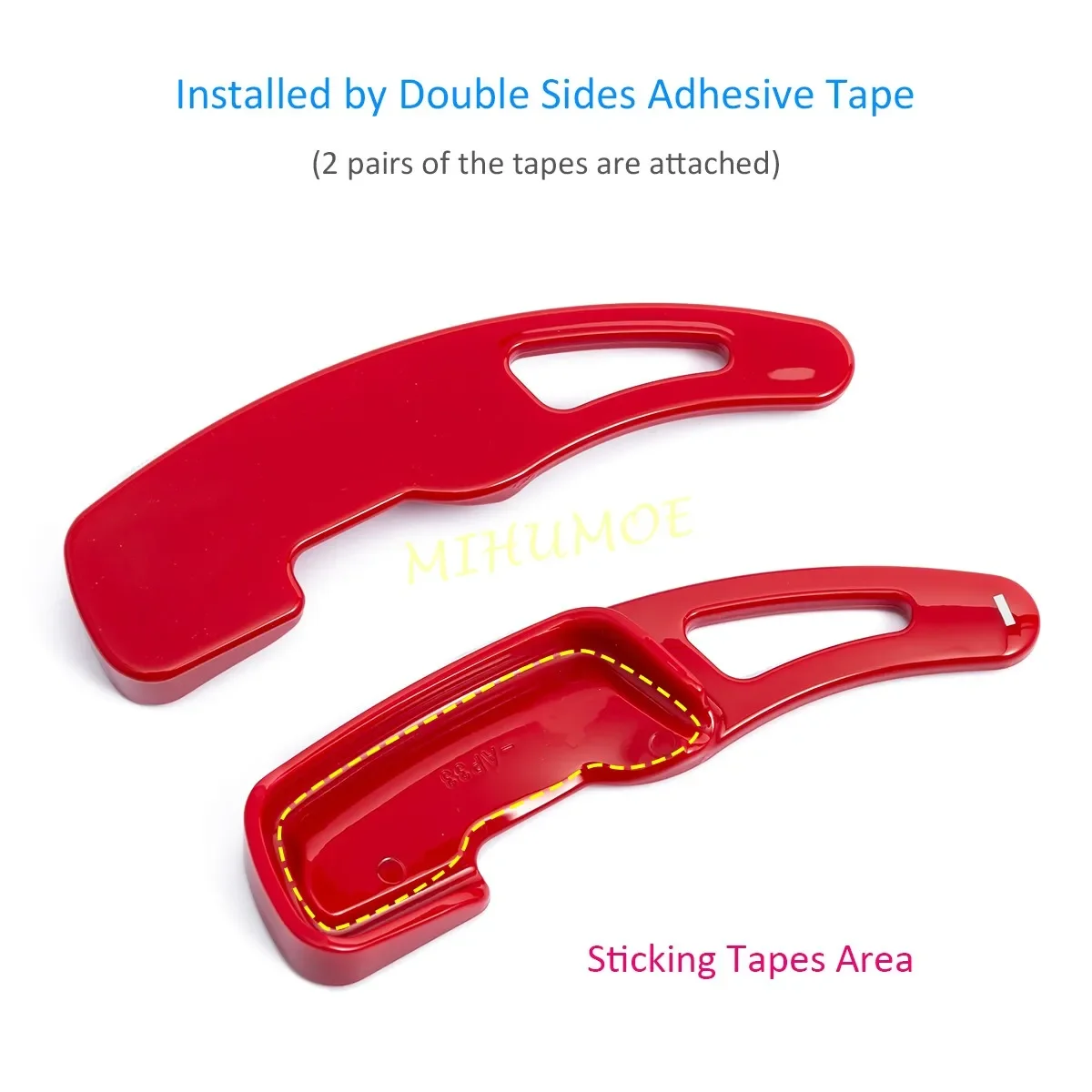 Glossy Red Car Steering Wheel Paddle Shifter Extension For Lexus GS200t GS250 GS300 GS350 GS450h RX200t RX300 RX350 RX450h