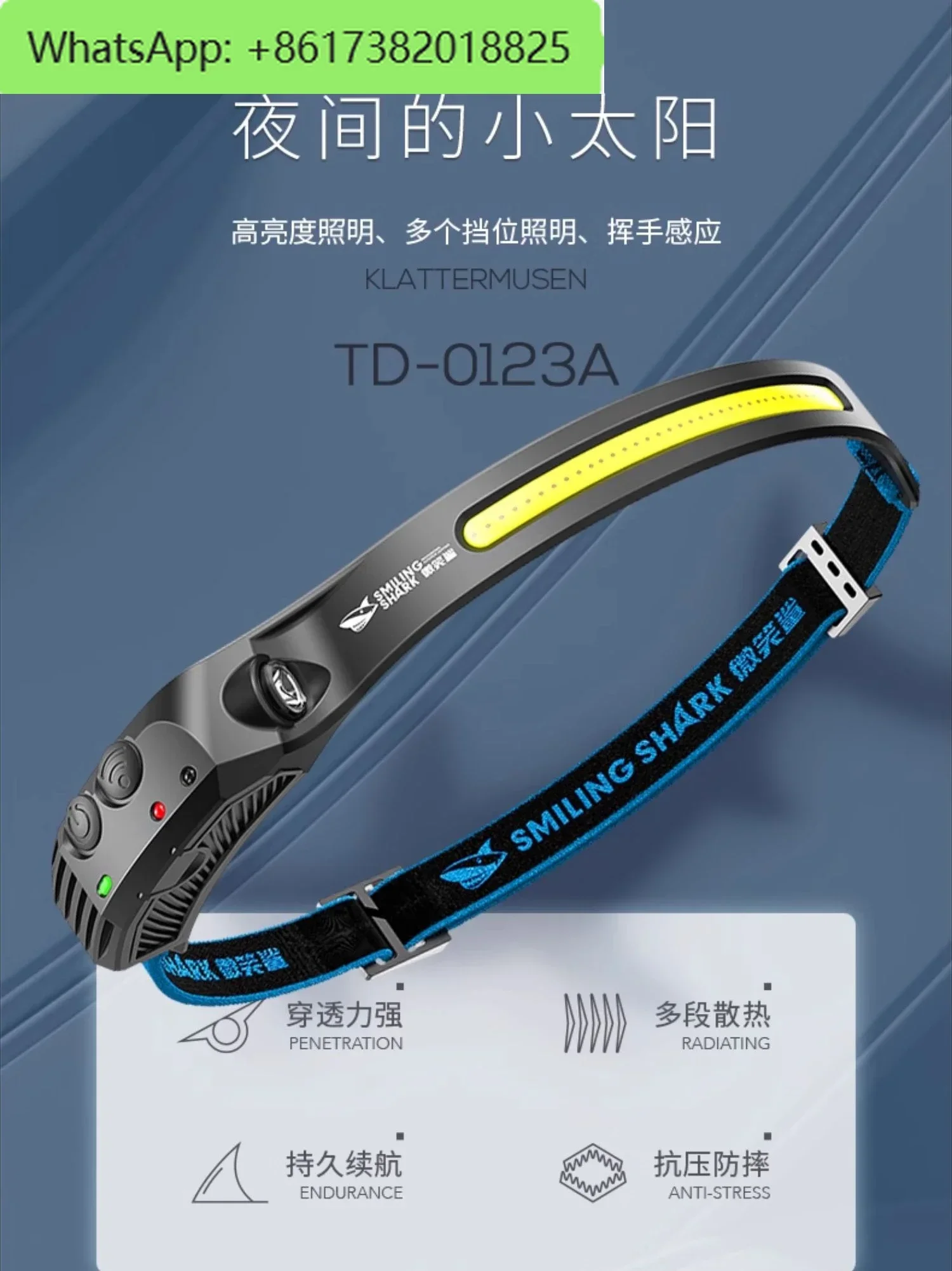 The headlamp is strong and super bright, and the charging outdoor miner's lamp is charged