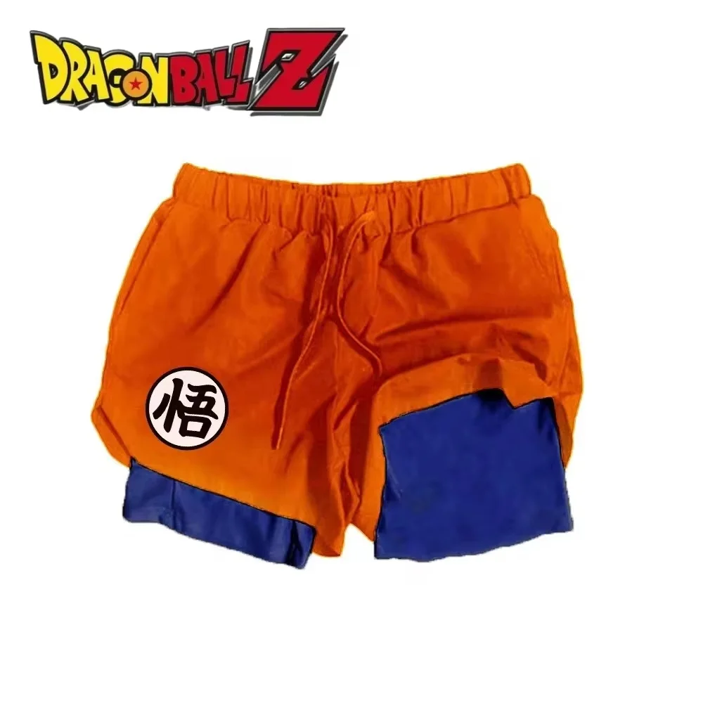 Dragon Ball Anime Son Goku Shorts New 2023 Men Double Layer Sports Short Pants 3d Digital Printing Sportswear Breathable Beach P