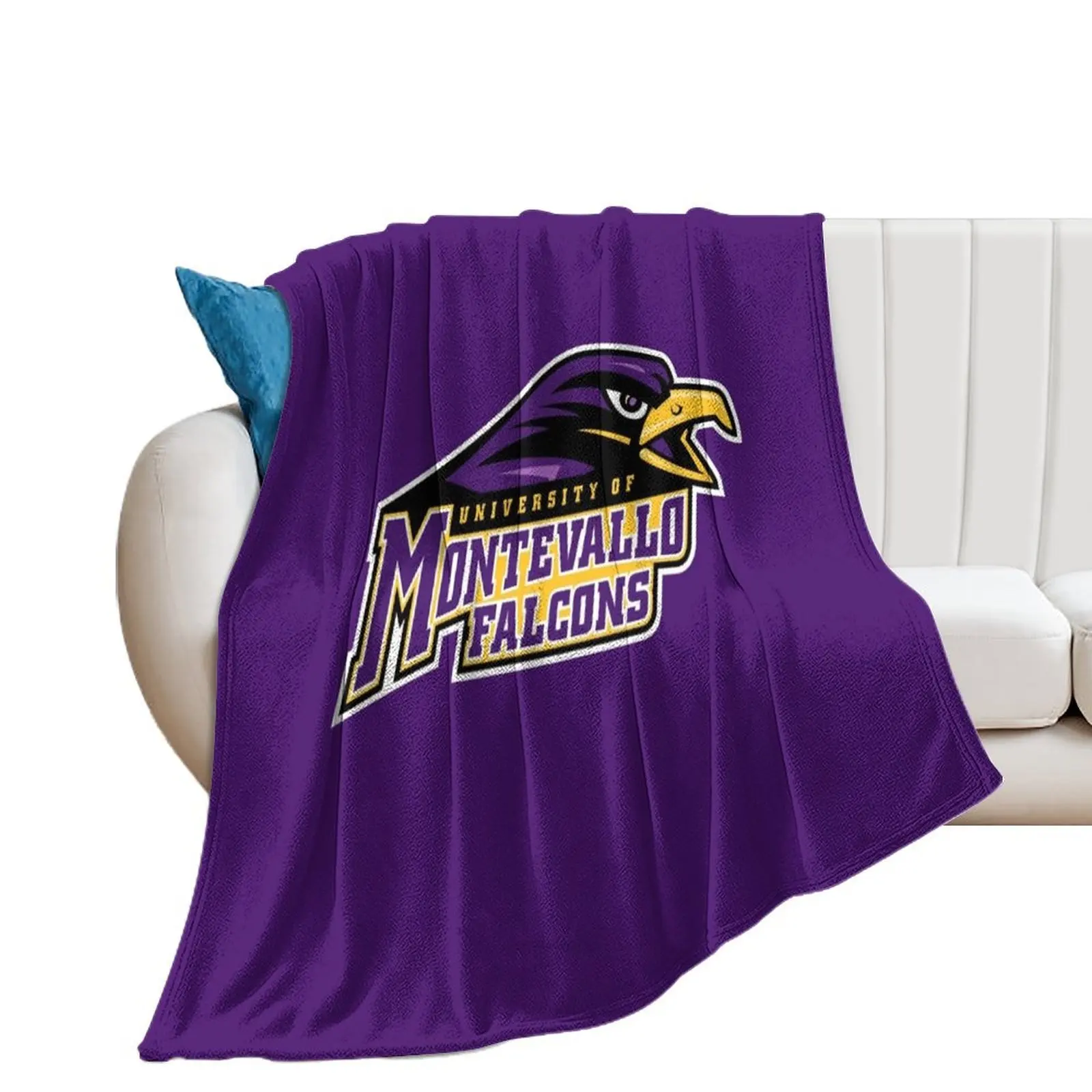 Montevallo Falcons Throw Blanket Heavy Flannel Blankets