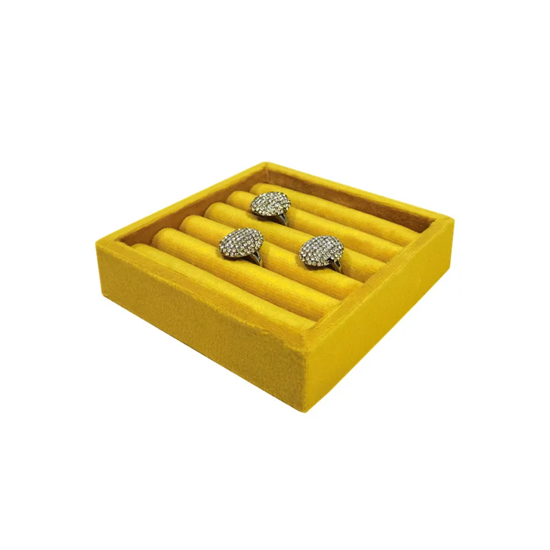 صندوق مخملي لعرض المجوهرات ، صينية الخواتم ، تخزين الأقراط ، تعبئة الخواتم ، جودة عالية ، 11*11 #3