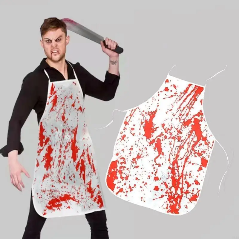 Disfraz cosplay mucama Traje Blood Apron Band cintura ajustable, accesorios