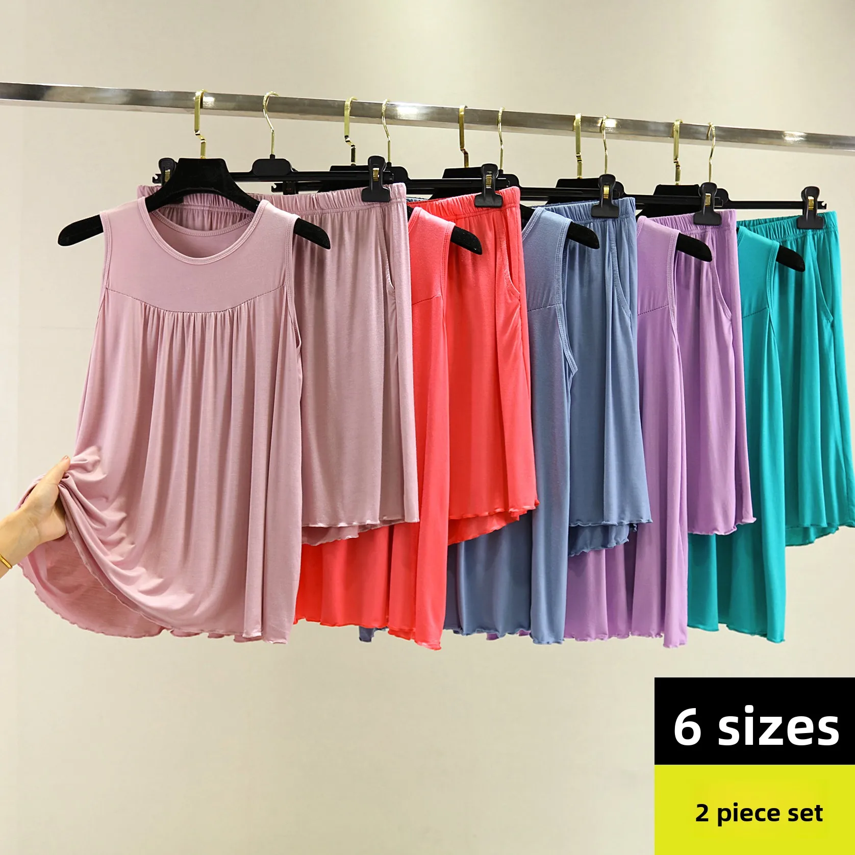 طقم ملابس مشروط للسيدات صيفي فضفاض مقاس كبير قاعدة سفيل سترة منزلية غير رسمية مكونة من قطعتين طقم مريح للتنفس...