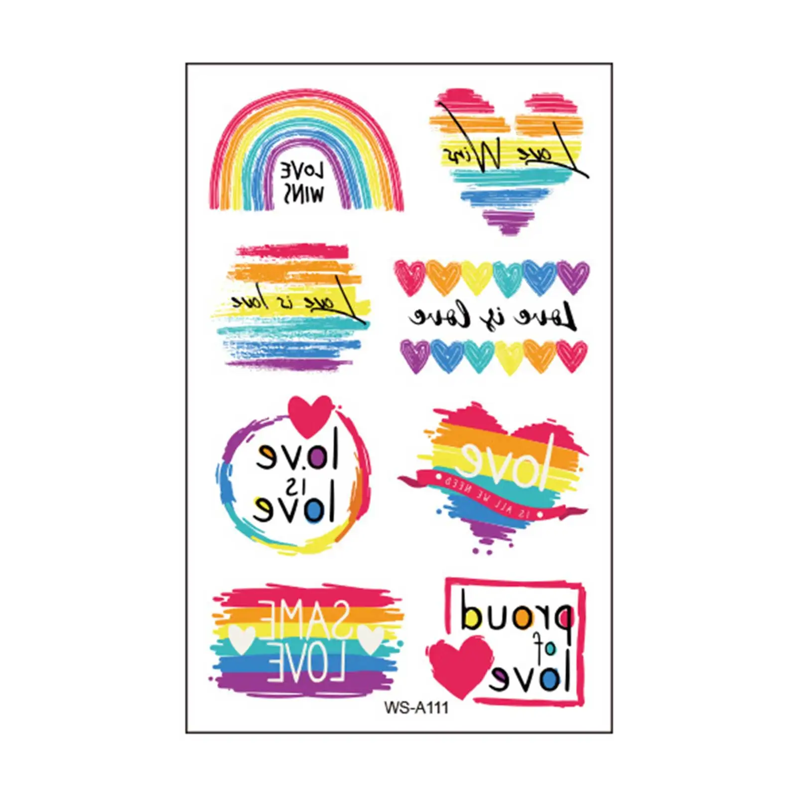 تاتو مؤقت بألوان قوس قزح ليوم الفخر، ملصقات وشم وهمية مقاومة للماء للرجال والنساء، مستلزمات حفلات فخر المثليين