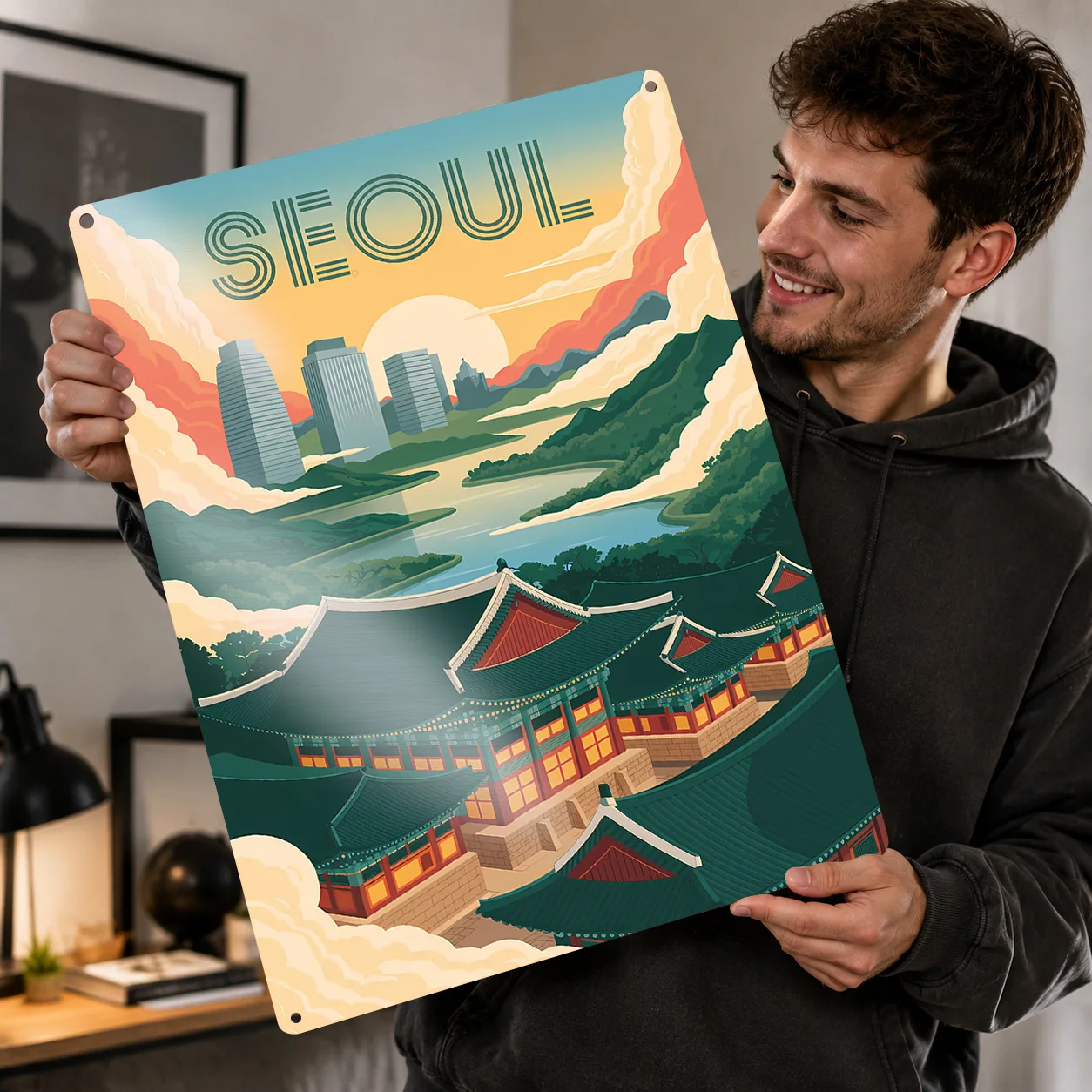 Travel Accessories For Europe - Seul Seyahat Sanatı Metal Posteri, Hayranlar