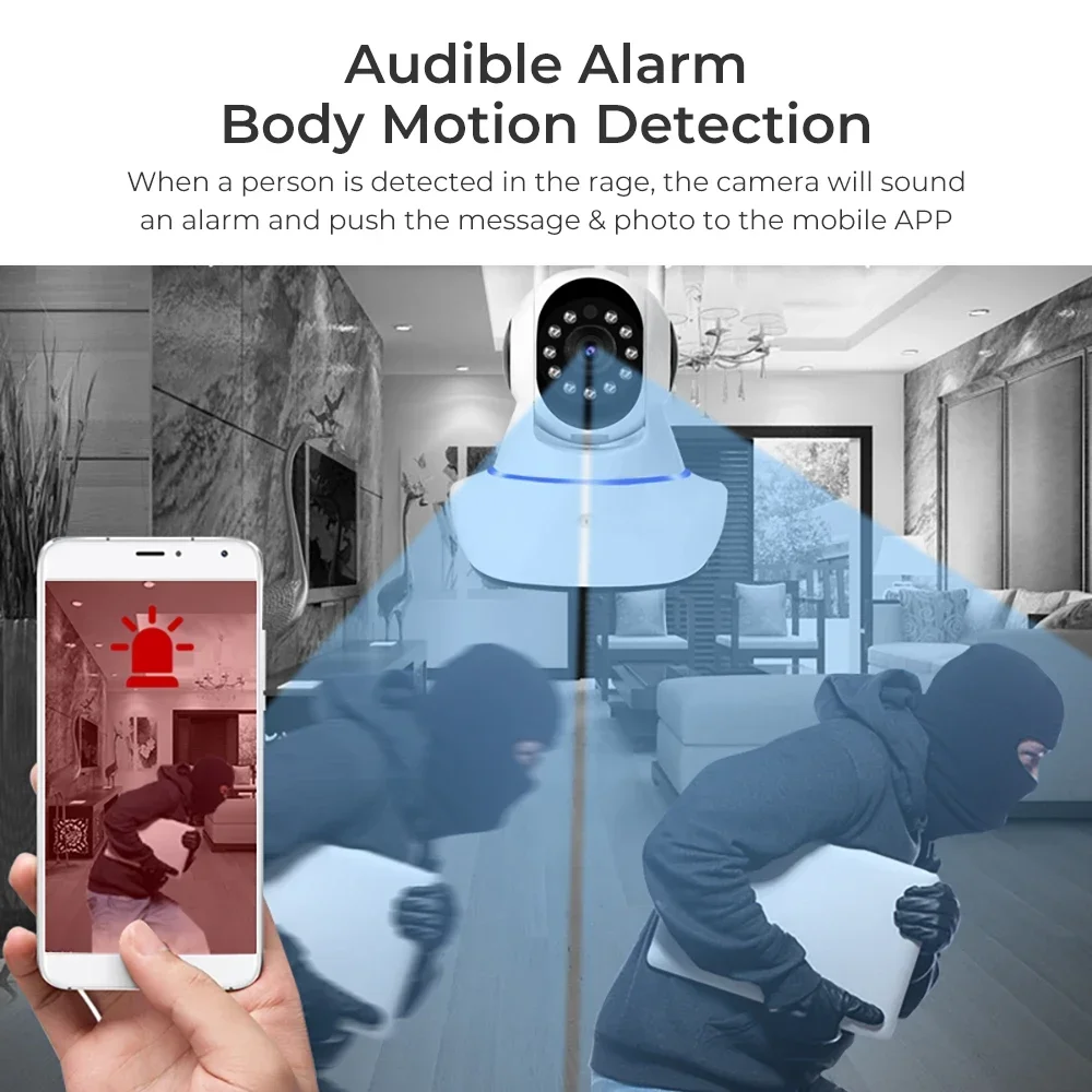 كاميرا أمان منزلية لاسلكية ، 2 ميجابكسل ، P ، واي فاي ، PTZ ، IP ، كاميرا قبة ، صوت بااتجاهين ، CCTV ، شاشة مراقبة أطفال ، V380 Pro