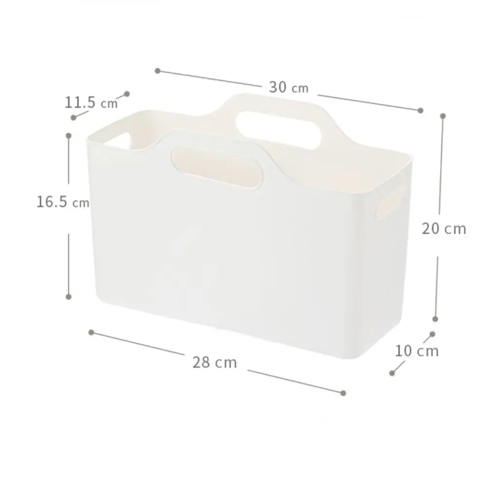 New Transparent Storage Basket Smooth Edge Large Capacity Laundry Basket with Handle Multifunctional Desktop Storage Box
