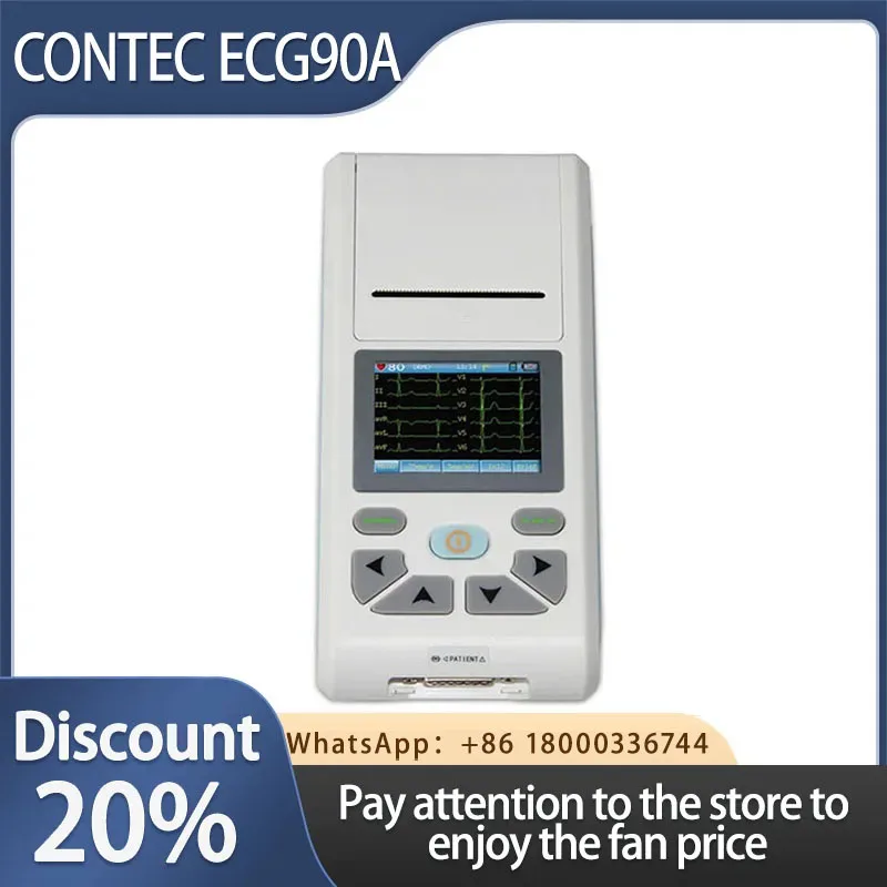 CONTEC 12-Channel ECG/EKG Machine Electrocardiograph, PC software, Touch Screen ECG90A ECG 90A