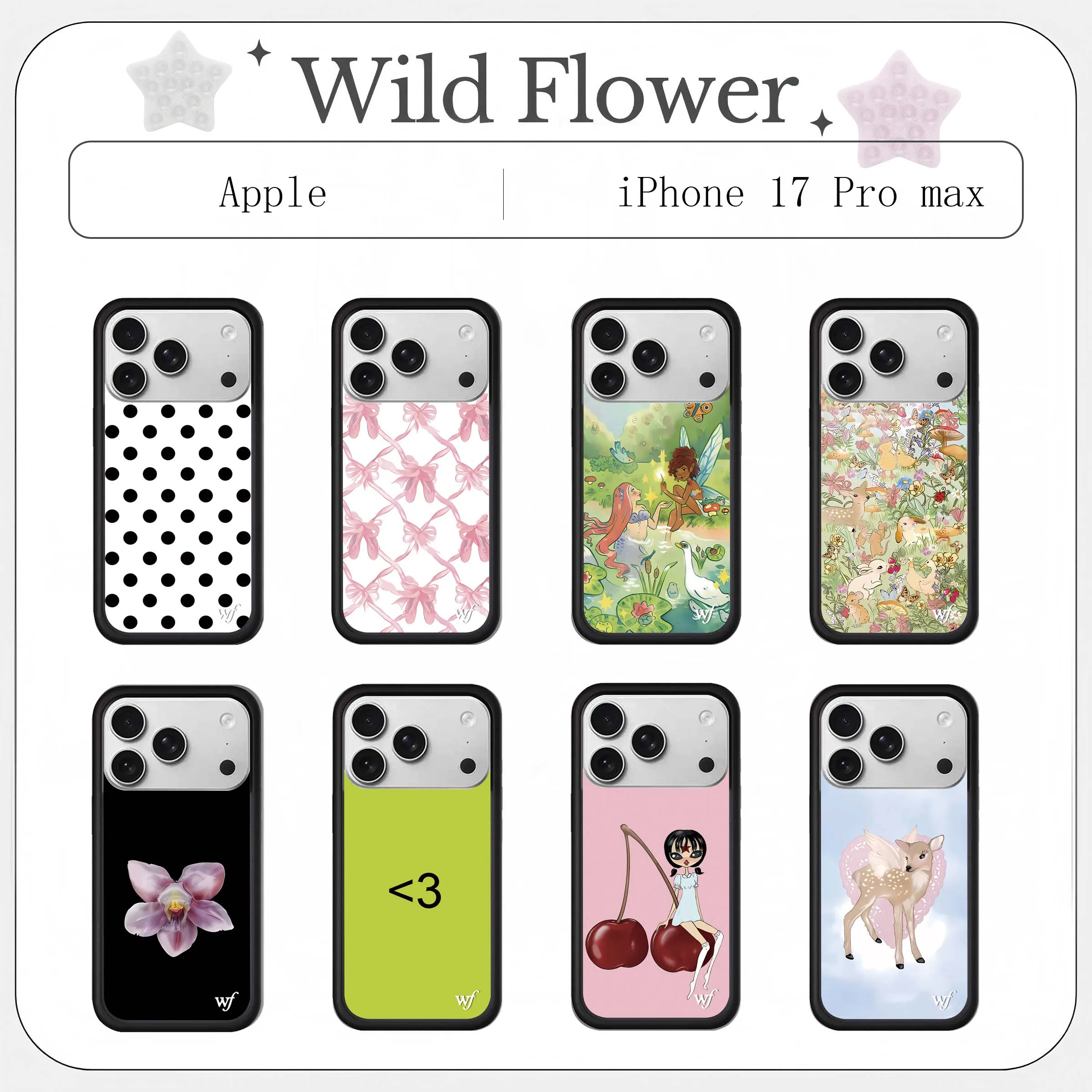

2026 Wildflower INS Strawberry cherry for 17 Pro Max Plus 16 15 12 13 14 pro 3D WF Ballet shoes Swan Protective Cover Phone Case