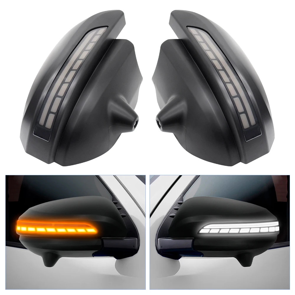 Rear Mirror Cover Caps For TOYOTA HILUX 2021 2022 2023 With Daylights Rearview Mirror Cap Wing