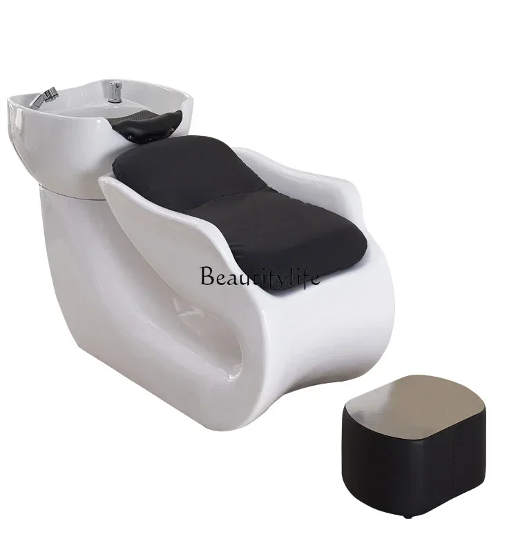 

Hair Salon Massage Shampoo Bed High-End Half Lying Flushing Bed Deep Basin