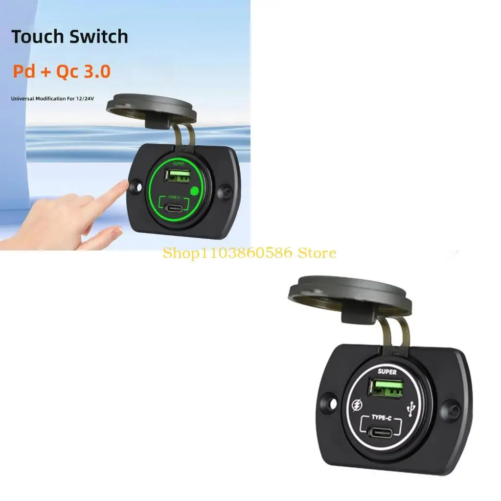 242A Car Phone Chargers 12V/24V USB Outlet with Cap For Efficient Power Delivery